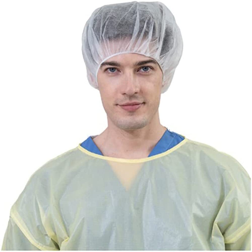Case of 1000 Disposable Hair Nets Bouffant Caps 24 inch Food Service