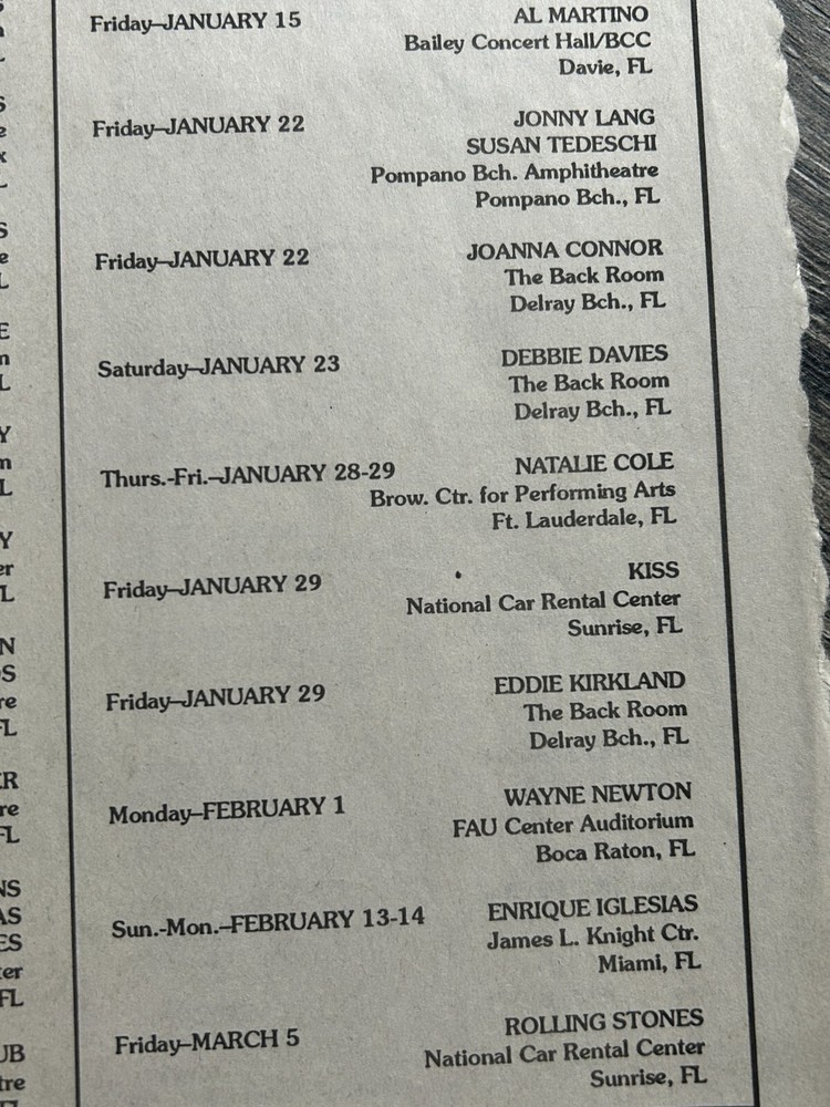 KISS Concert Ad Sign Photos Psycho Circus Tour Sunrise FL 1999 Lot Vintage Kiss