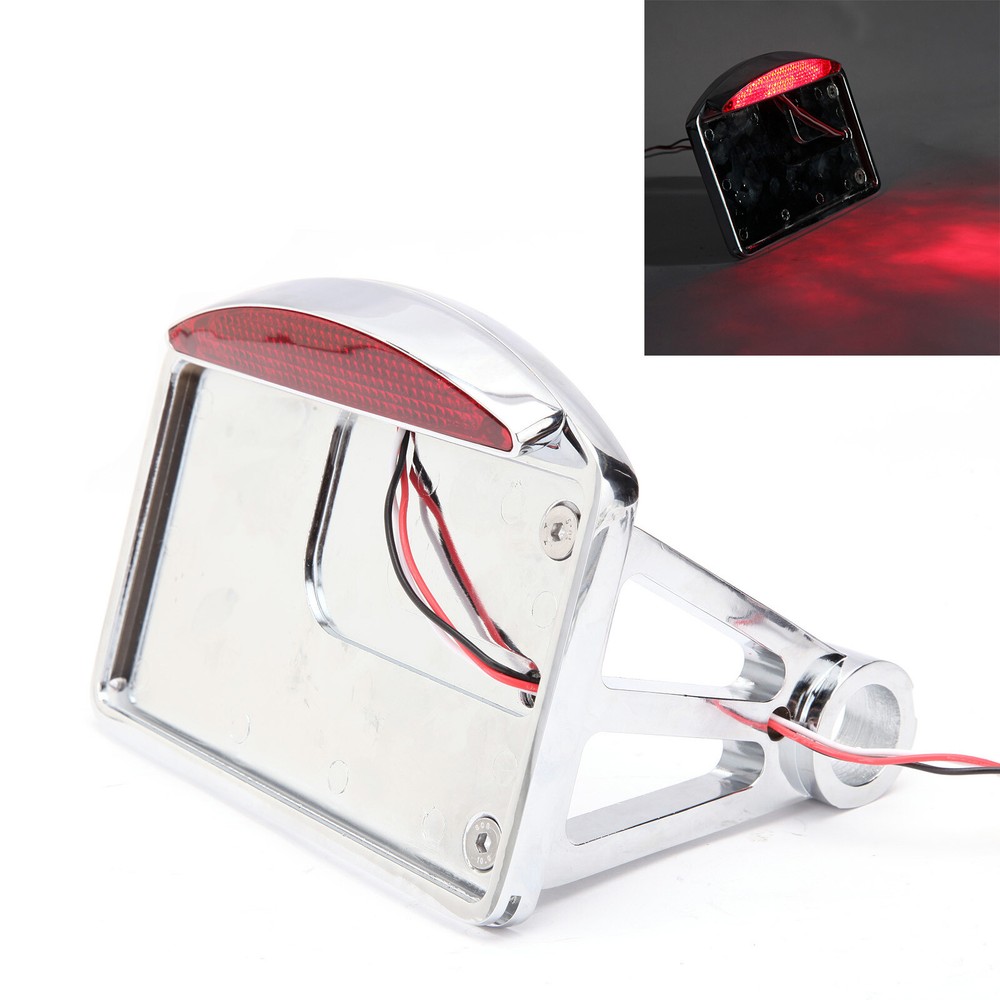 Motorcycle Chrome Side Mounted Flat License Plate Bracket For Harley Davidson