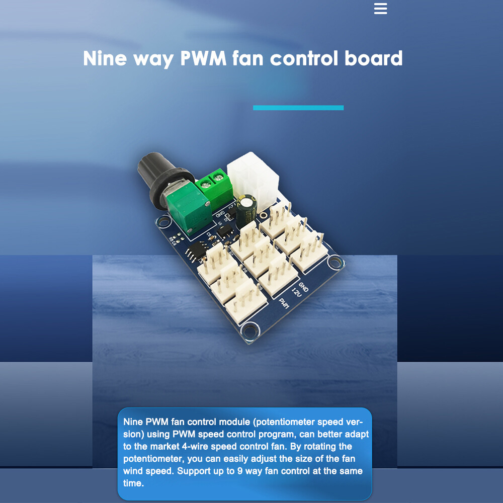 PWM Motor Speed Regulation Controller 12V Computer Chassis Fan Multi Channel