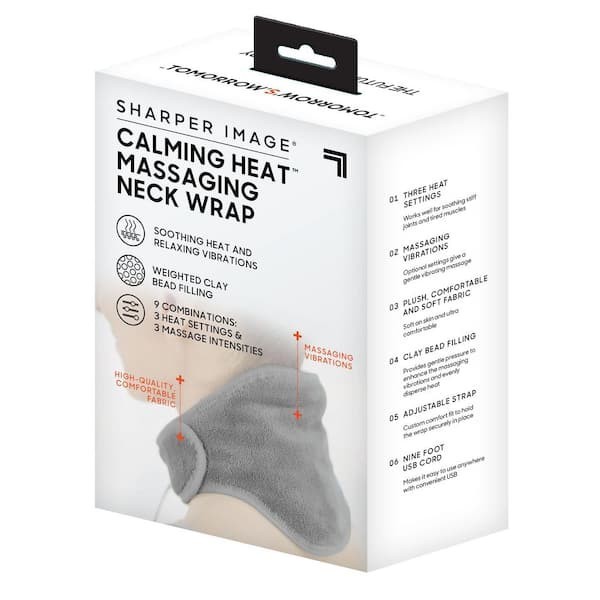 Sharper Image Calming Heat Massaging Vibrating Neck Wrap NEW