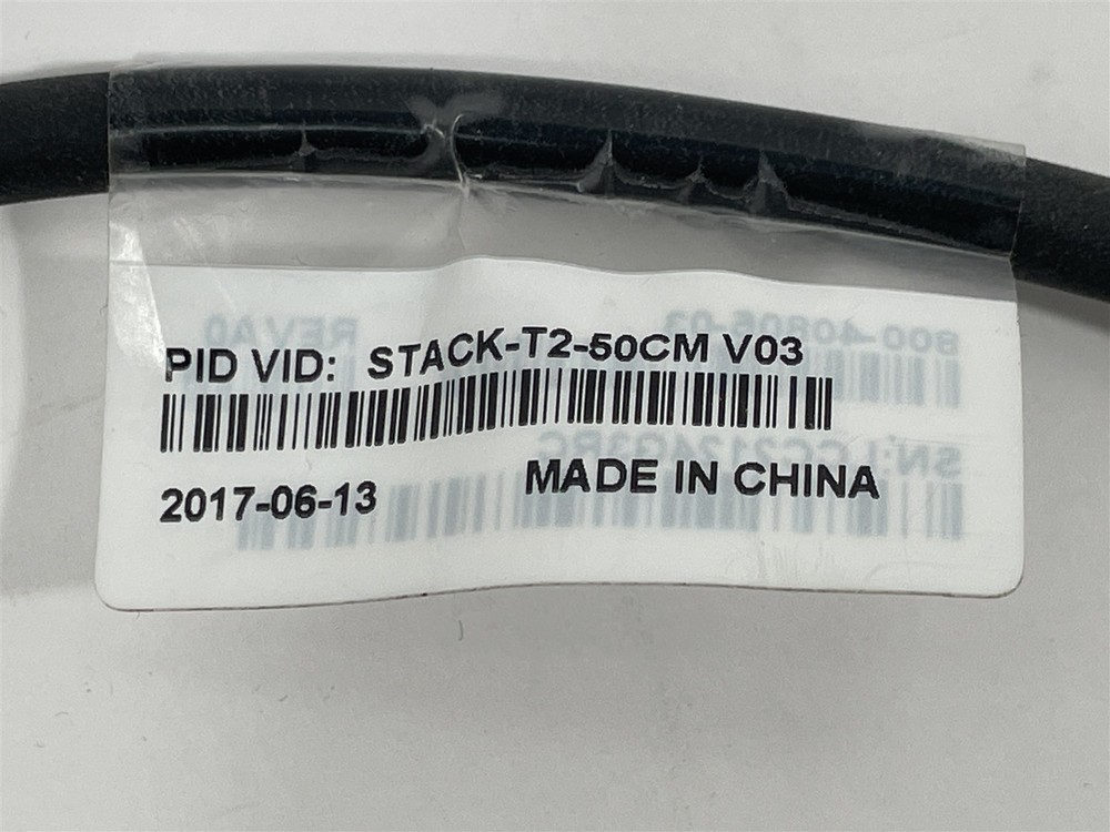 Lot of 7 Cisco STACK-T2 800-40805-03 Stacking Cable STACK-T2-50CM