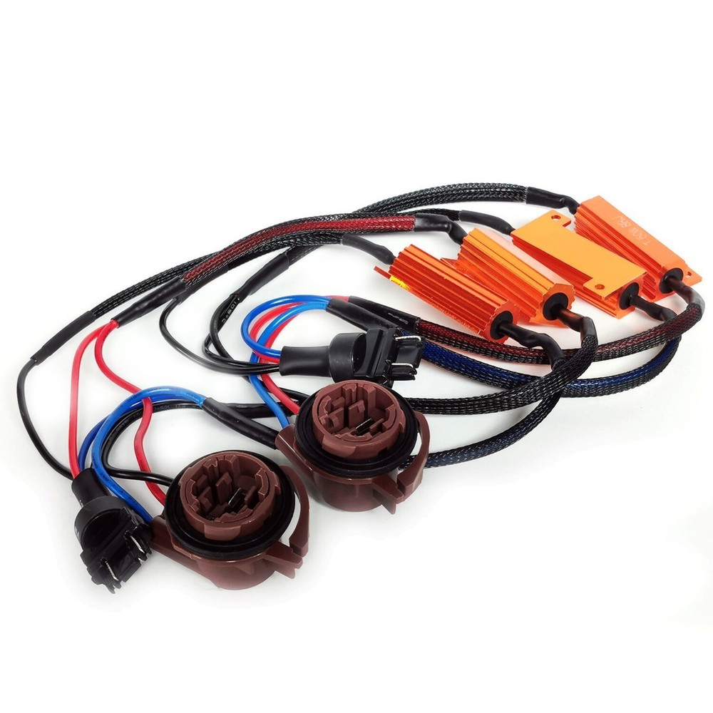 Wire LED Resistor Canceler Flash Error Decoder 3157 U Rear Turn Signal Tail