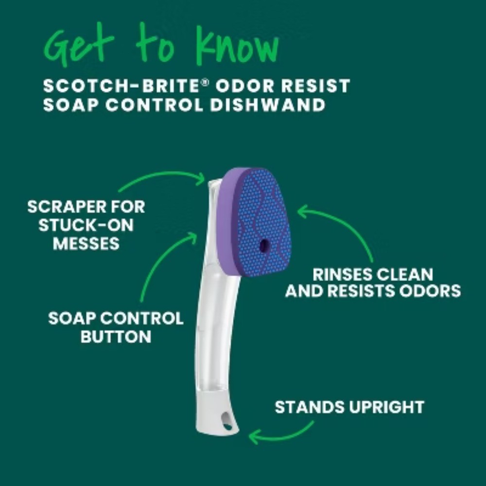Scotch-Brite Odor Resist Non-Scratch Dishwand