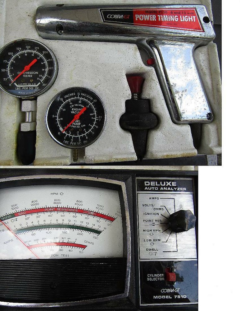PEERLESS COBRA GT #7913 5pc AUTO ANALYZER KIT -- complete w/ acc's.