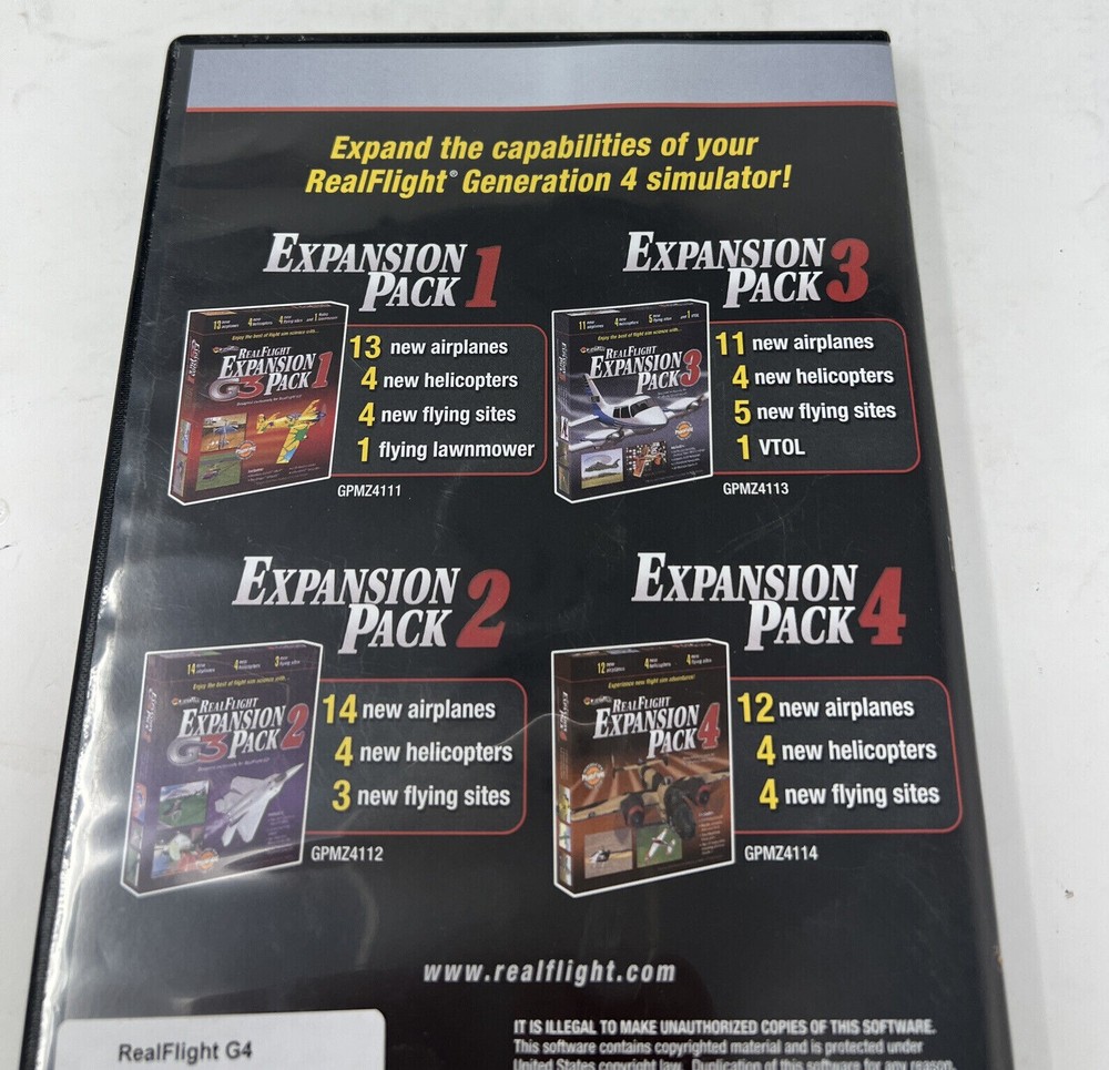 G4 RealFlight Real Flight RC Flight Simulator 4 SOFTWARE DISCS Sealed New