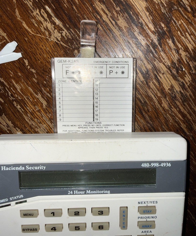 Gemini White Designer Keypad GEM-K2AS Computerized Security System