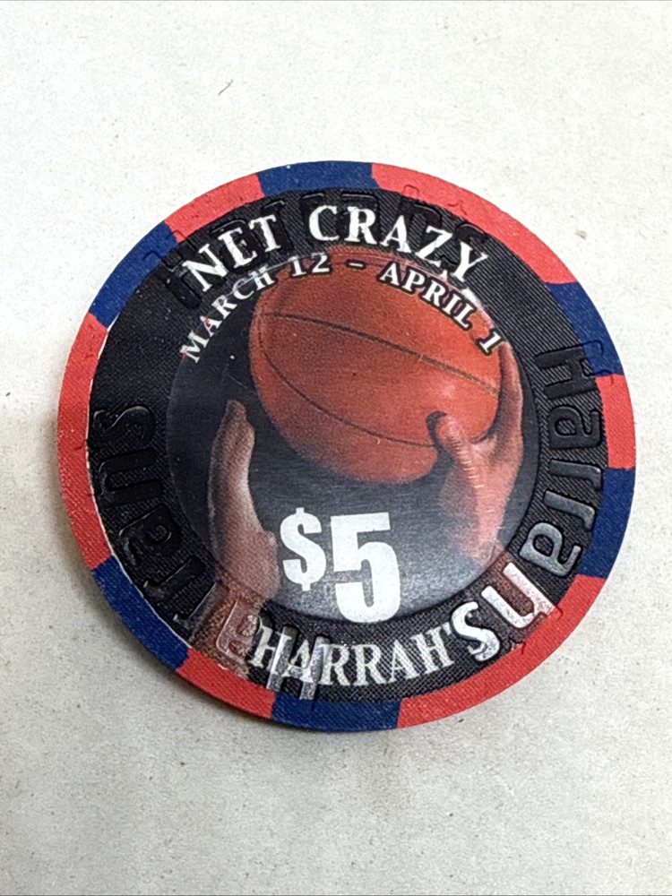 $5 Harrahs's Net Crazy Obsolete LV Mint, Never On A Table!!!