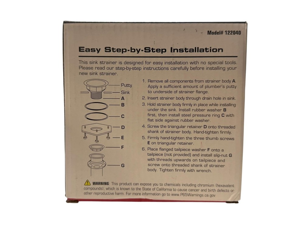 PROPLUS Quick-Connect Sink Strainer Model# 122040