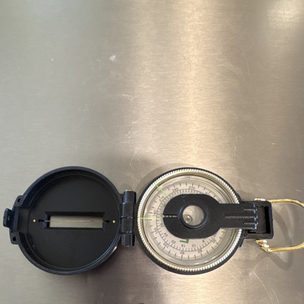 Directional Compass Black with Brass Details