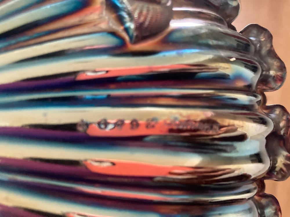 Victorian Breakfast Tea Silver Plated Biscuits Server Shells and Central Hanlde