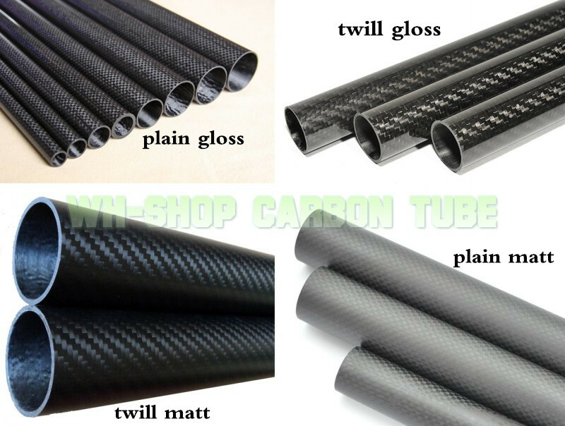 3K Carbon Fiber Tube 10 12 13 14 15 16 18 19 20 22 23 24 33 36 38 MM x 500MM-H