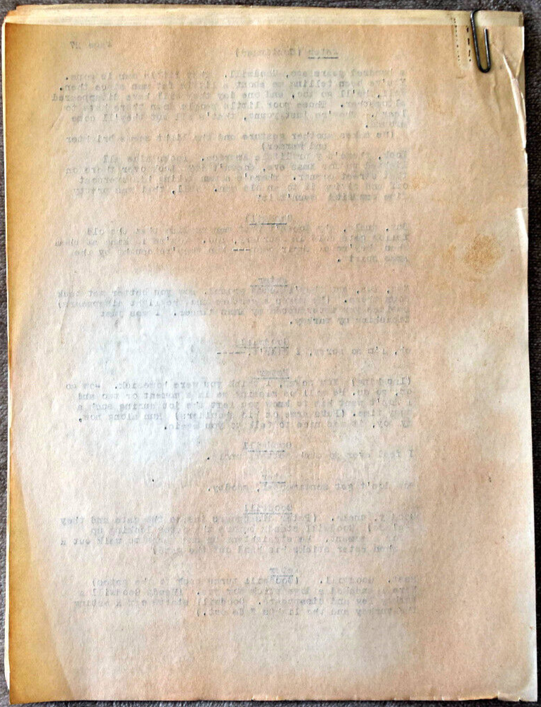 1930 Michael Raffetto " Conceptions Maculate & Imaculte " Original Script