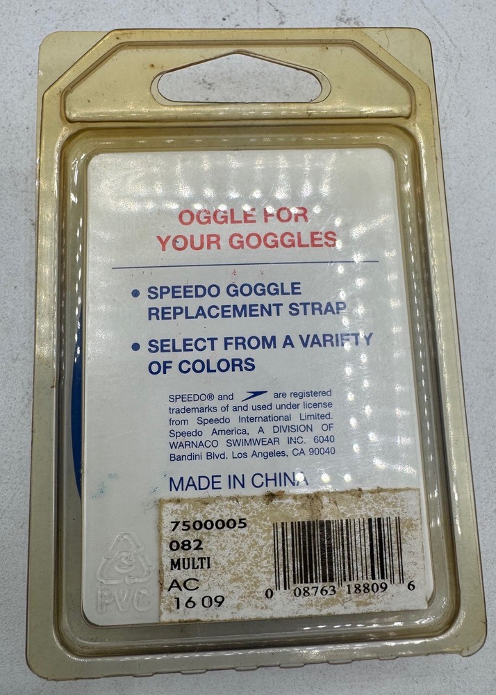 Speedo Goggle Replacement Strap 1/2” Split Silicone NOS Vintage Blue