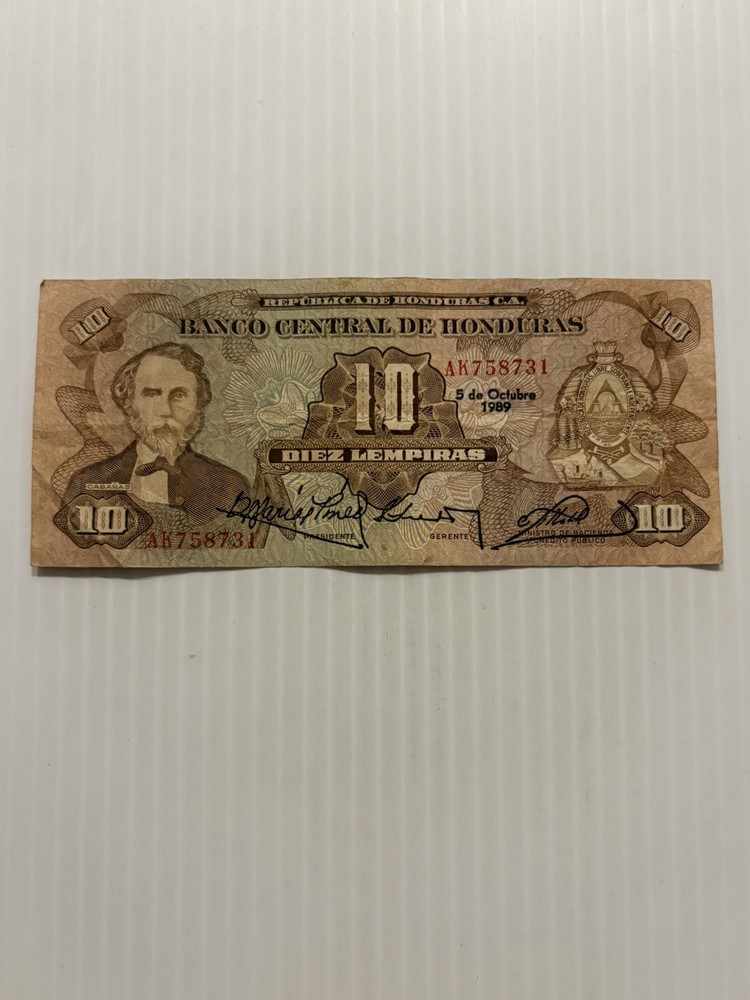 Honduras 10 Lempiras 1989