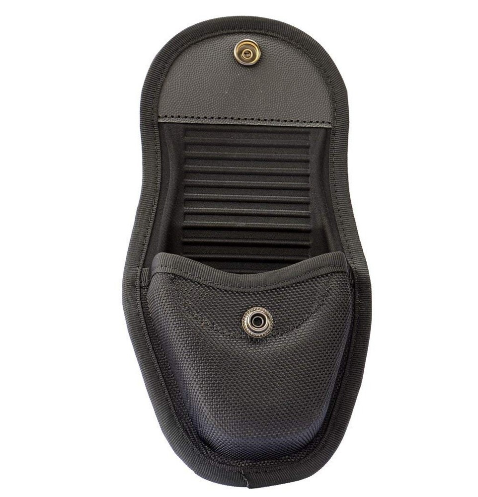 ROCOTACTICAL Molded Double Handcuff Case, Hidden Snap Nylon One Size, Black