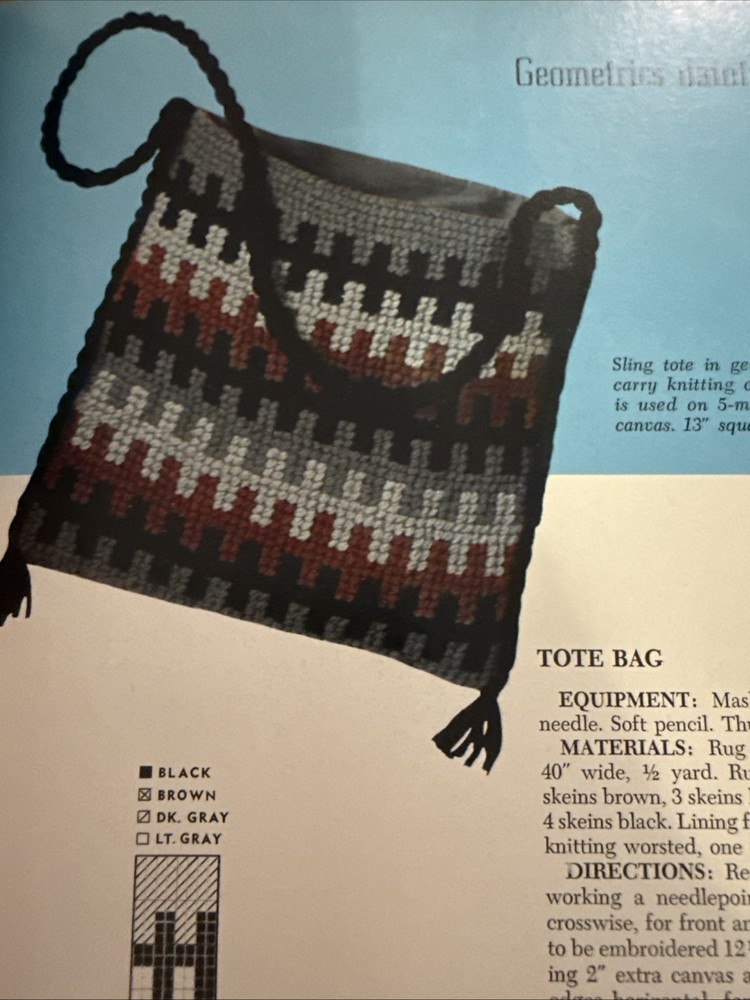 1967 McCall’s Needlepoint Step-by-Step Beginner Guide 42 Designs To Make