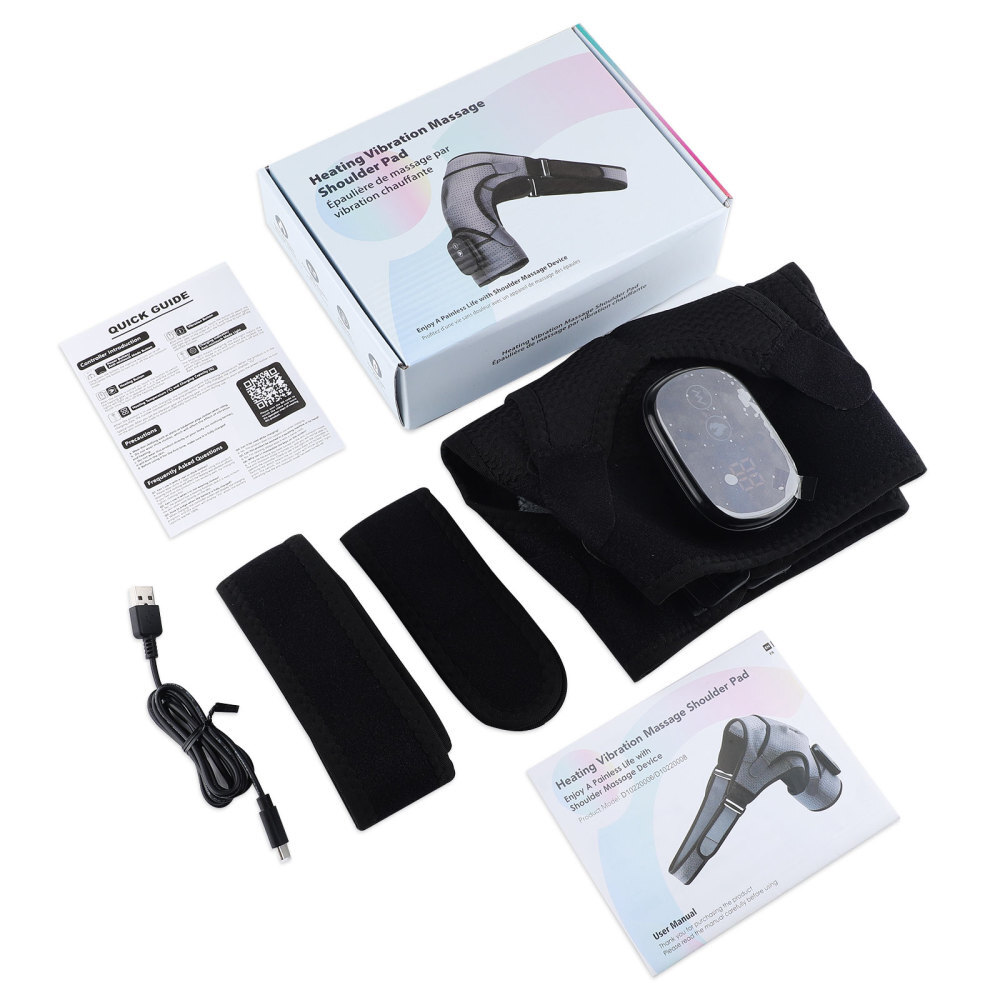 Heated Shoulder Brace Massage Rotator Cuff Support Compression Wrap Rechargeable