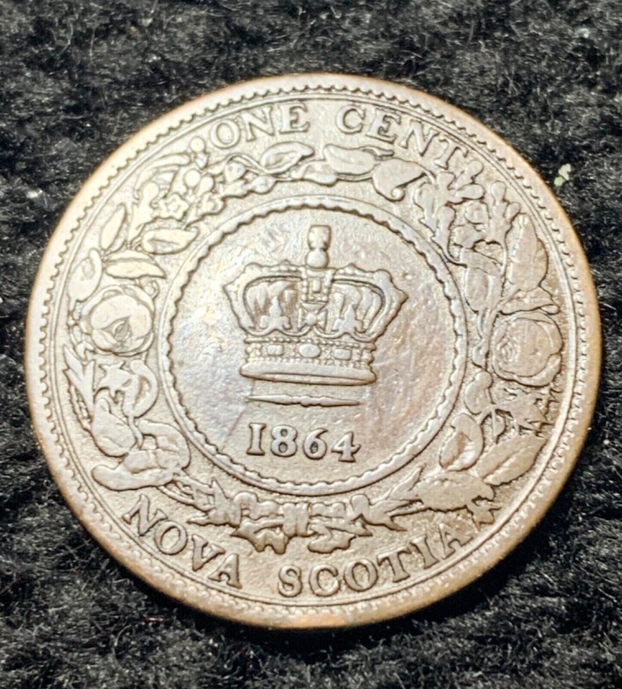1864 Nova Scotia (Canada) Large One Cent