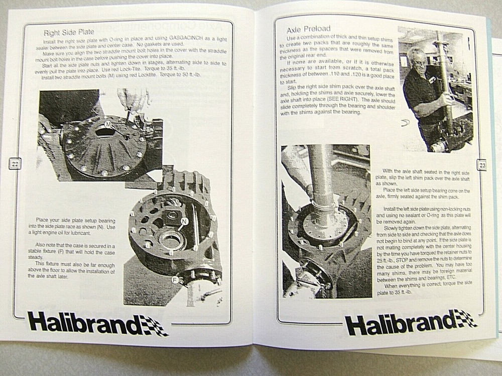 HALIBRAND CHAMP QUICK CHANGE DIFFERENTIAL TECH MANUAL & D&W COLUMBIA OVERDRIVE