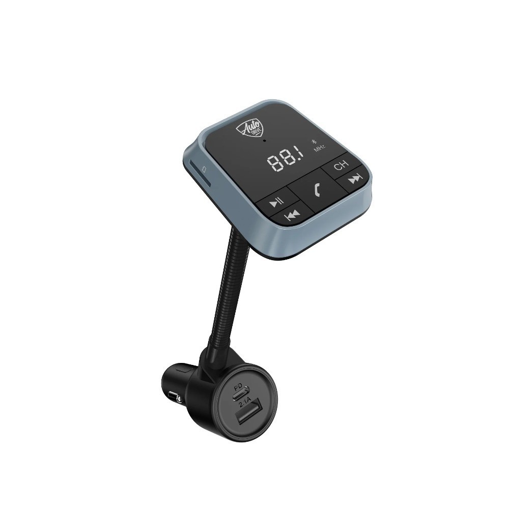 Gooseneck Wireless FM Transmitter Car Adapter Audio Player Charger for