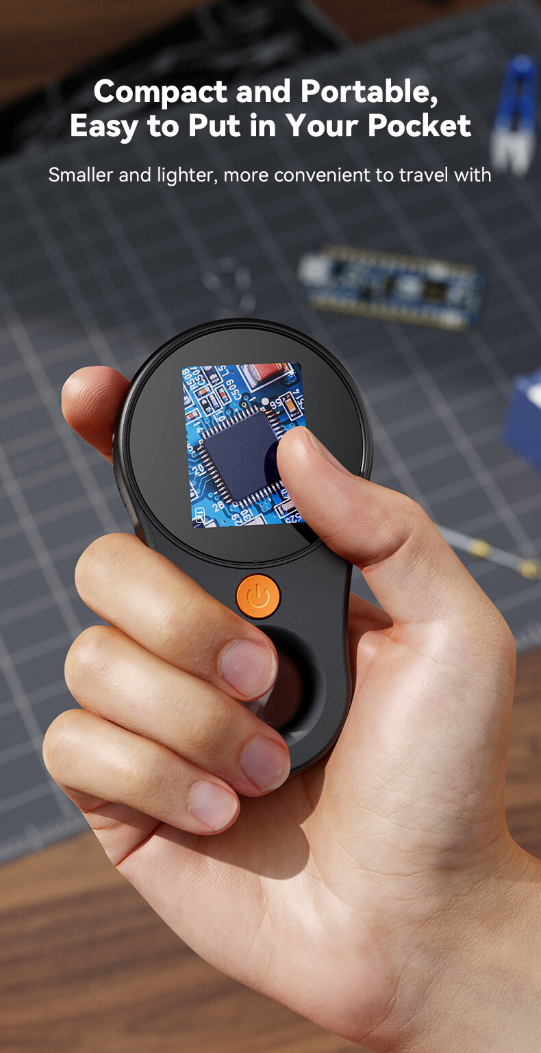 500X Digital Microscope 1080P 2.0inch Video Coin Microscop with Magnifying Glass