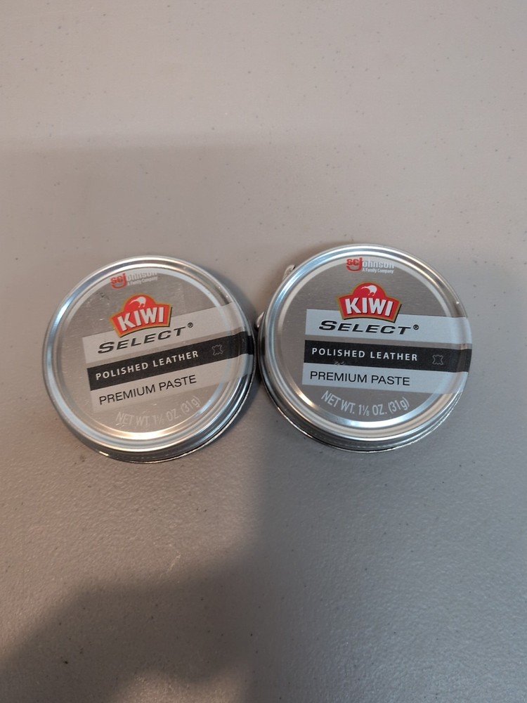 2 Pack Kiwi Select Polished Leather Premium Paste 1⅛oz. Black