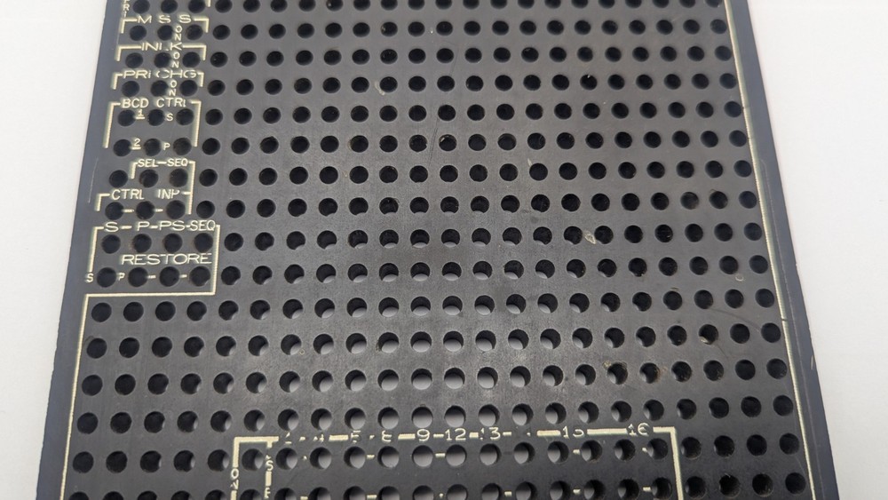 Vintage IBM 601060 Plug Board Machine Plugboard Control Panel FOR DISPLAY