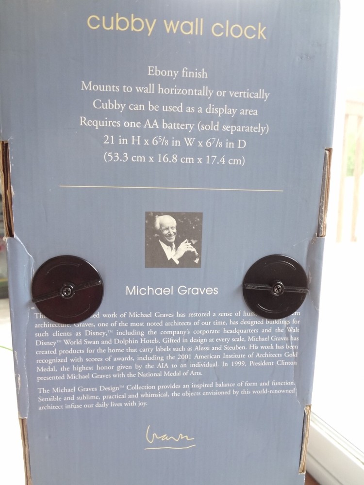 Michael Graves Cubby Wall Clock