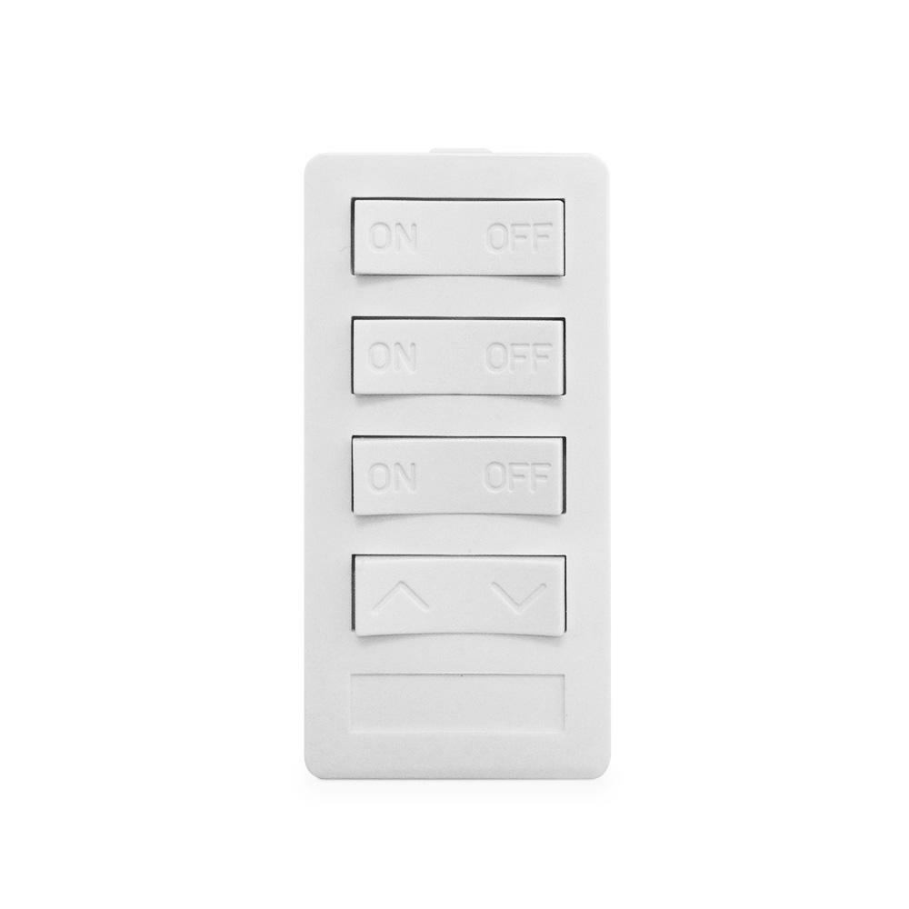 XP4D-W-NS NEW STYLE 4 BUTTON KEYPAD, 3 ON/OFF, 3 SEQUENCED CODES, 1 DIM CONTROL,