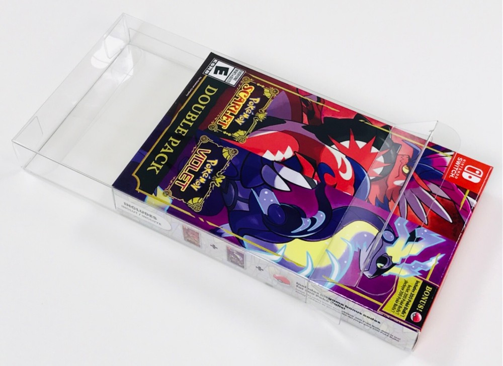 1 Box Protector Only For POKEMON SCARLET & VIOLET Nintendo Switch Double Pack
