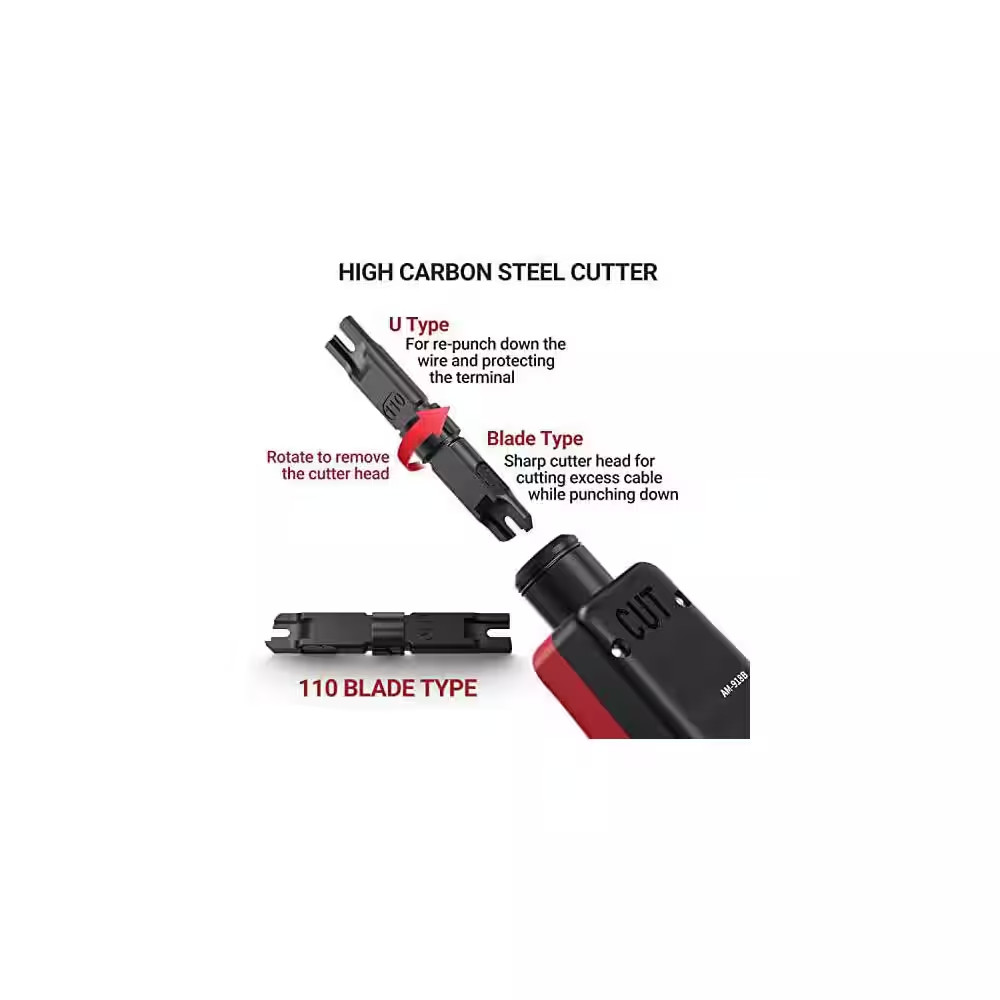 1-Piece AM-918B 110 Type Impact Punch down Tool HI LO Setting Network Cable Hook