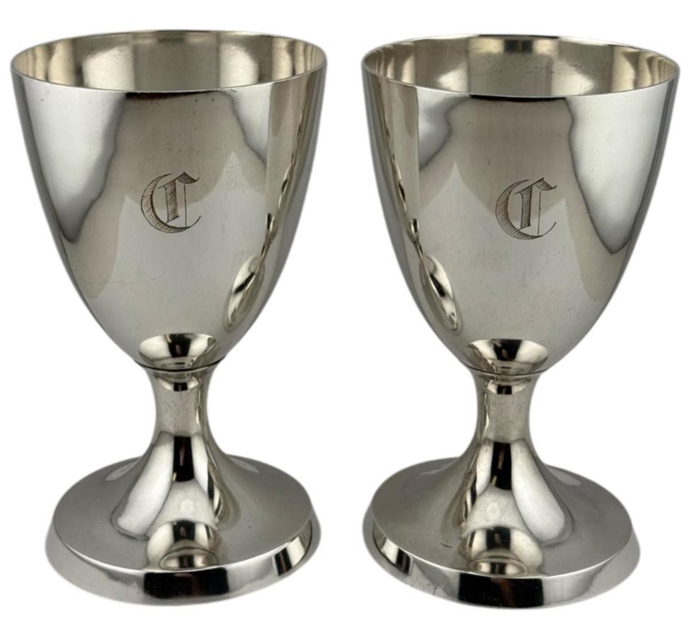 Shaw & Brown Co. Sterling Silver Goblets