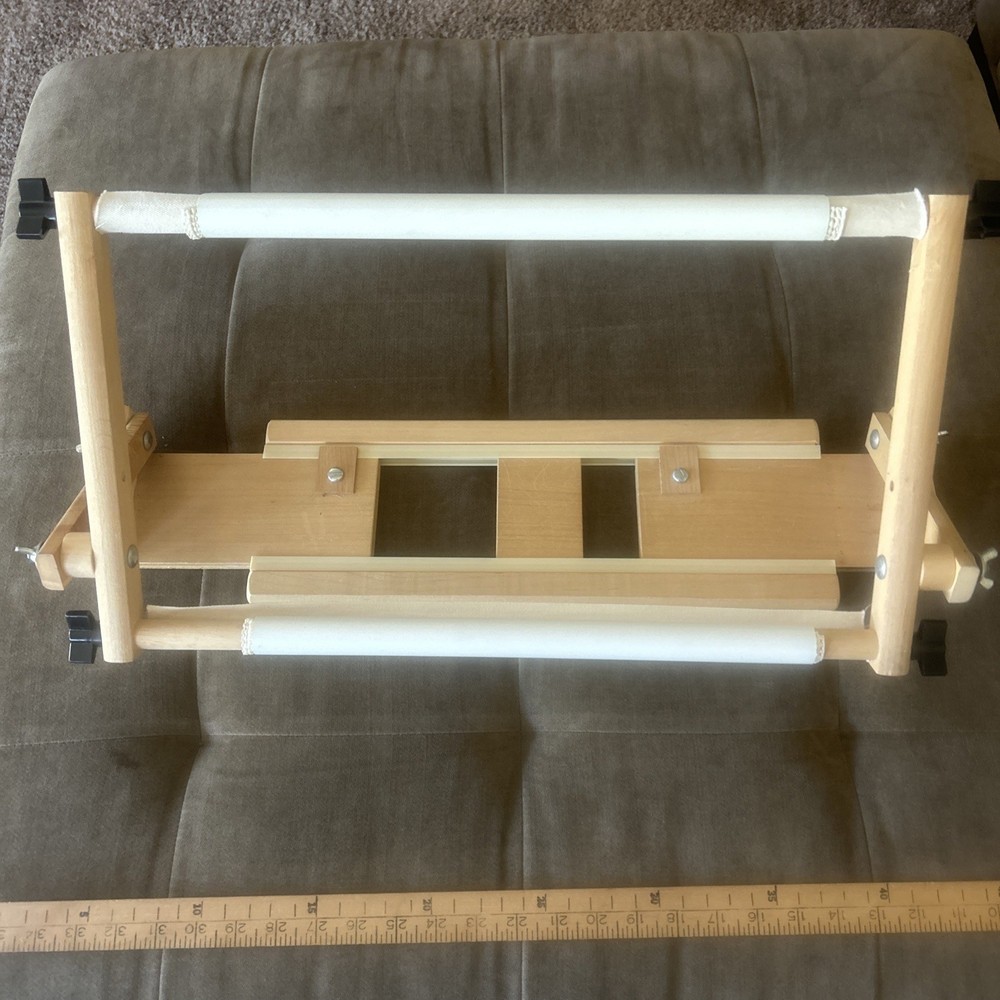 K's Creations Needlework LapFrame Table Base Needlepointing Wooden Scroll Frame