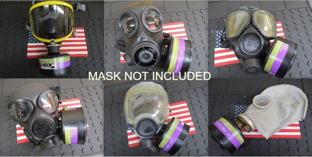 SEALED 40mm NATO GAS MASK FILTER CBRN M96 CANNISTER THREADED SCREW-ON CARTRIDGE