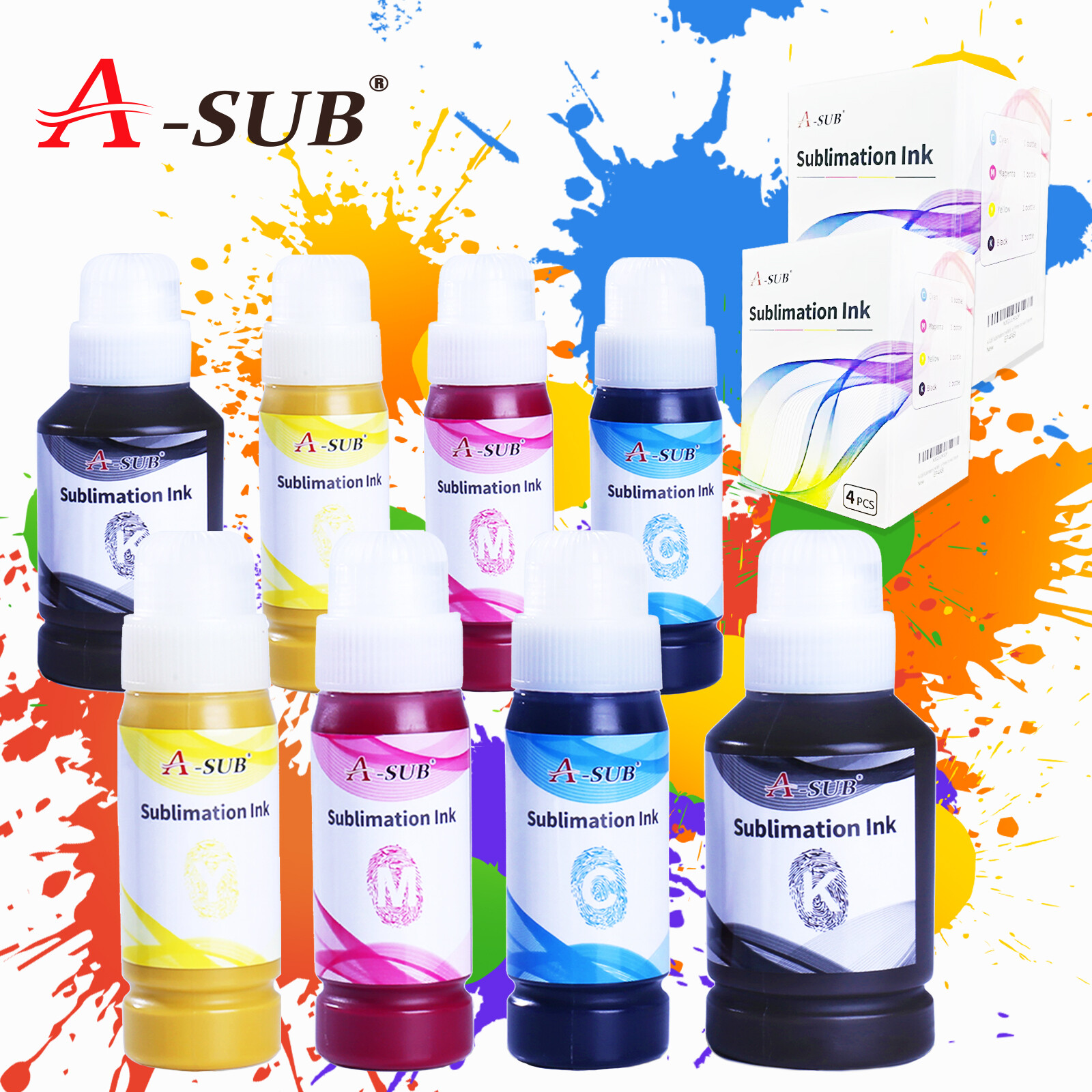 900ML A-SUB Sublimation Ink Fit for Ecotank ET 2400 2760 2720 2803 2850 2800