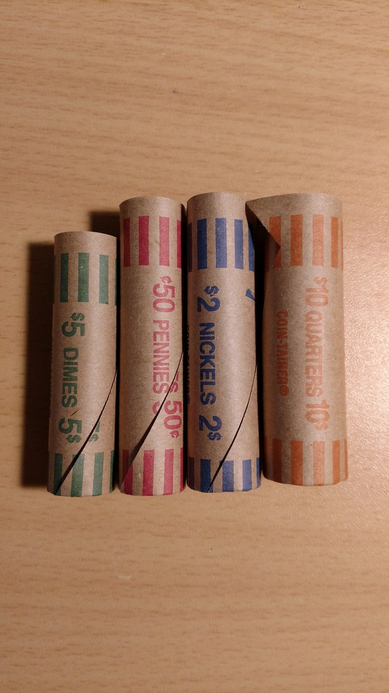 50 ASSORTED PREFORMED COIN WRAPPER TUBES!!!