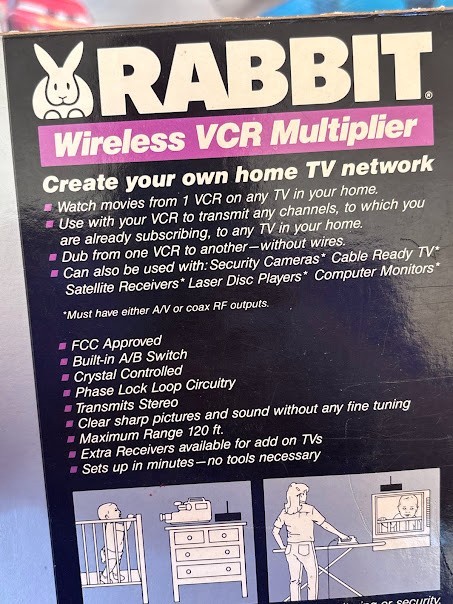Gemini Rabbit Videocaster Wireless VCR Multiplier Crystal Controlled Video