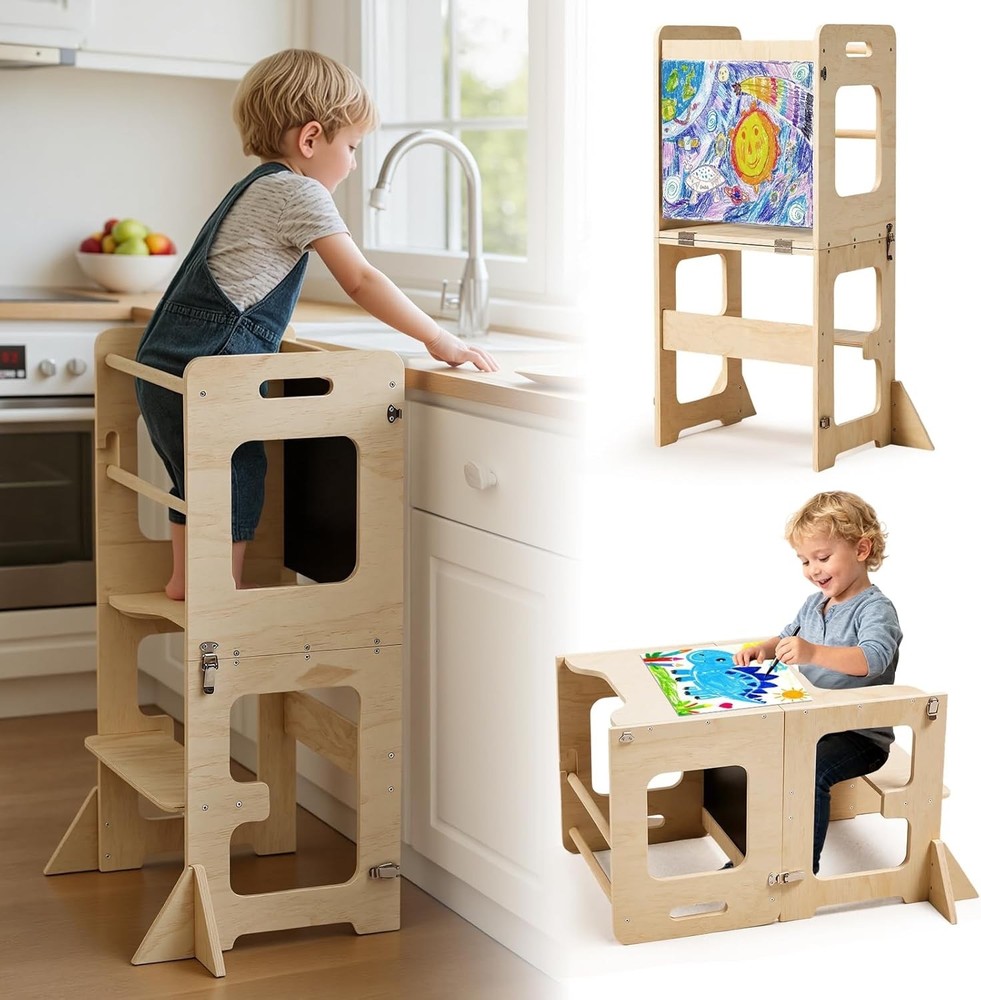Toddler Standing Tower for 12M+ Montessori Foldable Learning Standing Tower