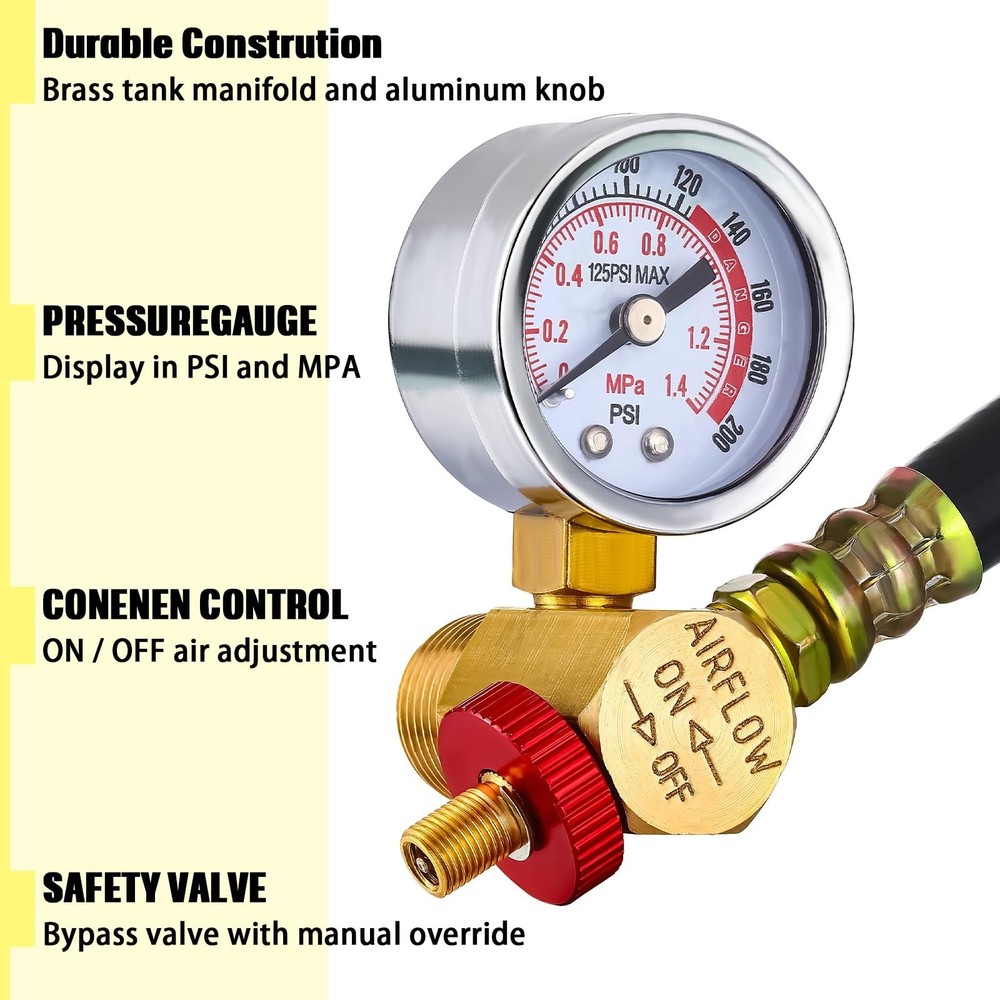 Peryiter 4 Pcs Air Compressor Pressure Switch Replacement Kit, 90-125 Psi Con...