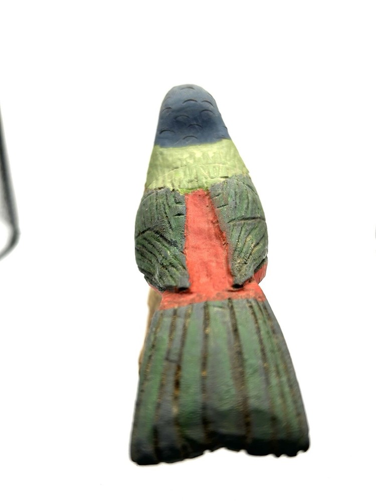 Hand Carved Painted Bunting Signed by David Riley