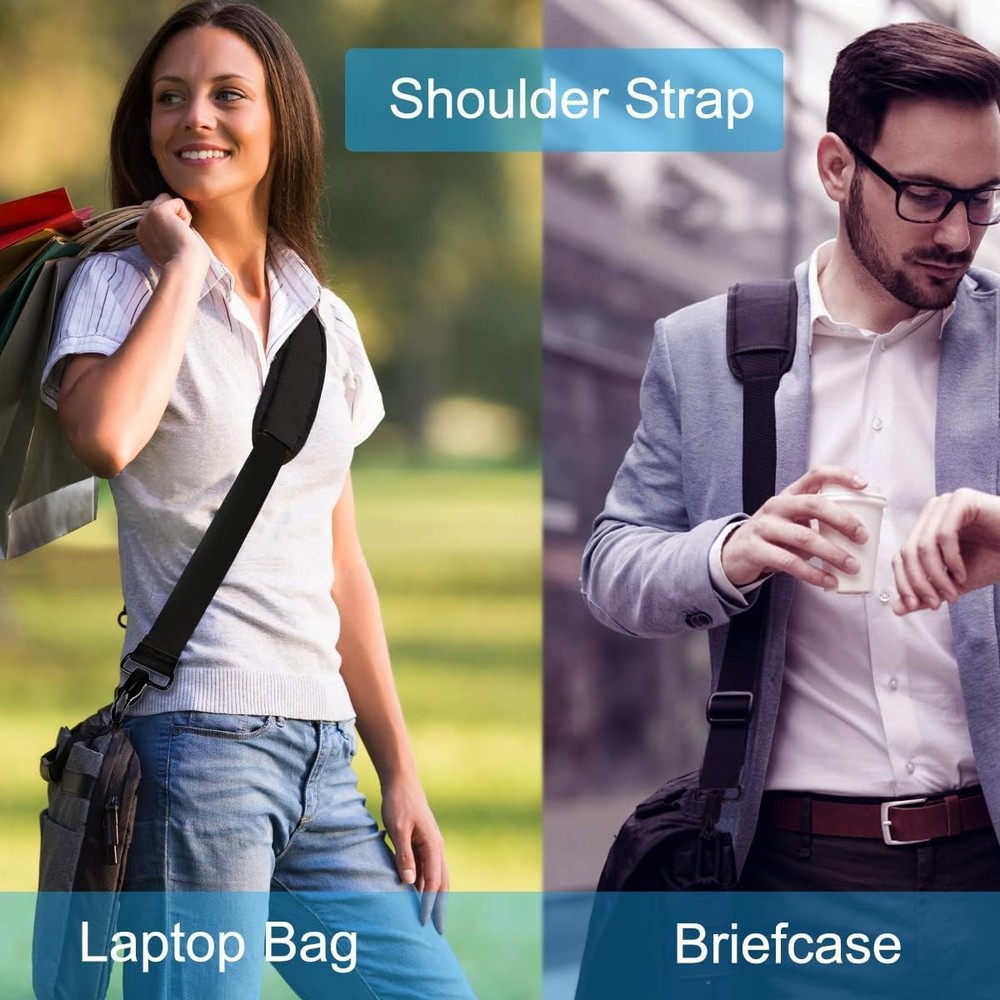 Universal Replacement Laptop Shoulder Strap, Durable 55" Adjustable Black