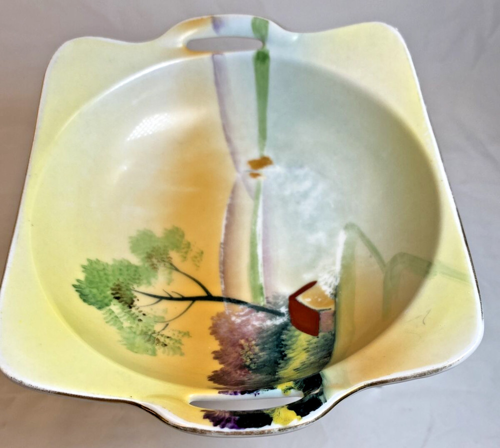 Meito China Hand Painted Handled Bowl
