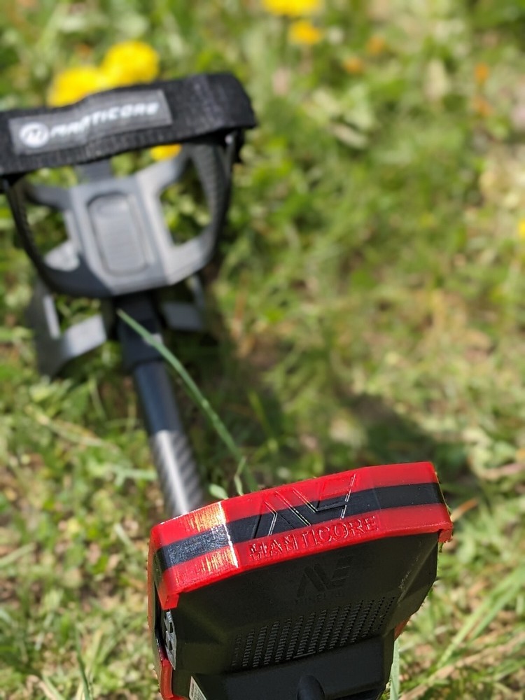 Minelab Manticore Two Tone Red/Black Rubber Protective Control Unit Cover. 