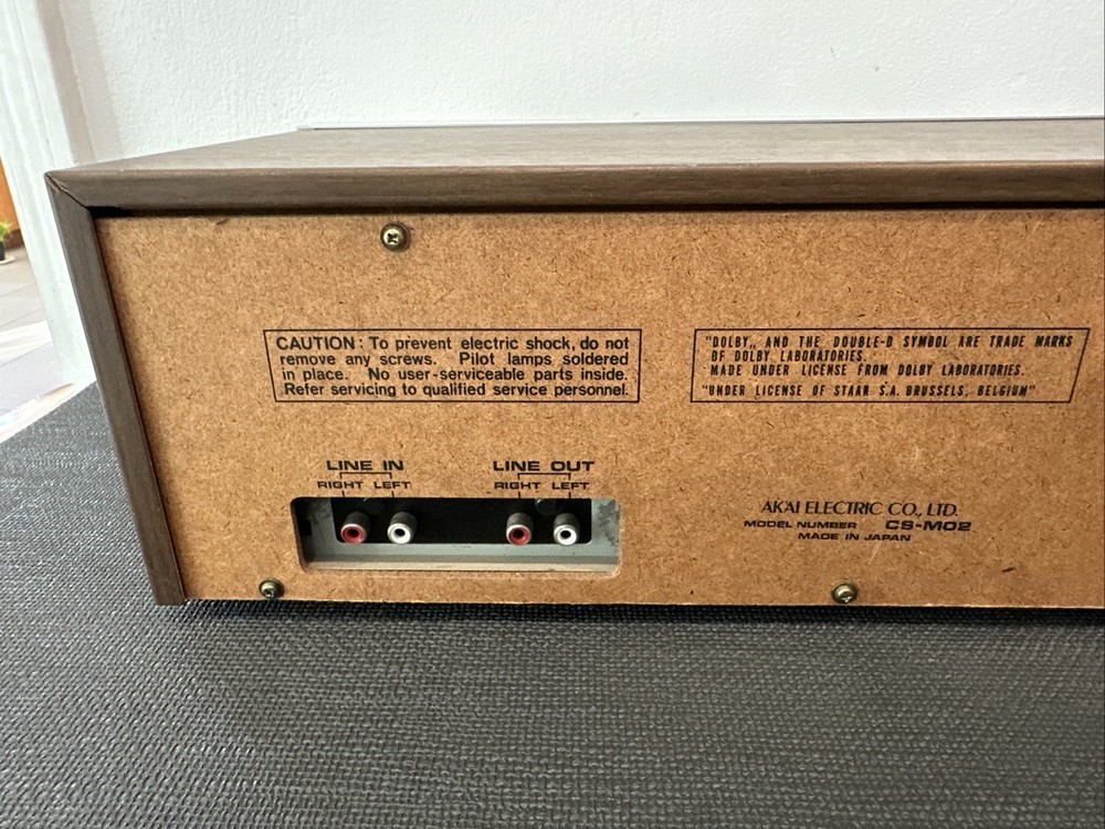 AKAI Vintage Stereo Cassette Deck CS-MO2 Silver