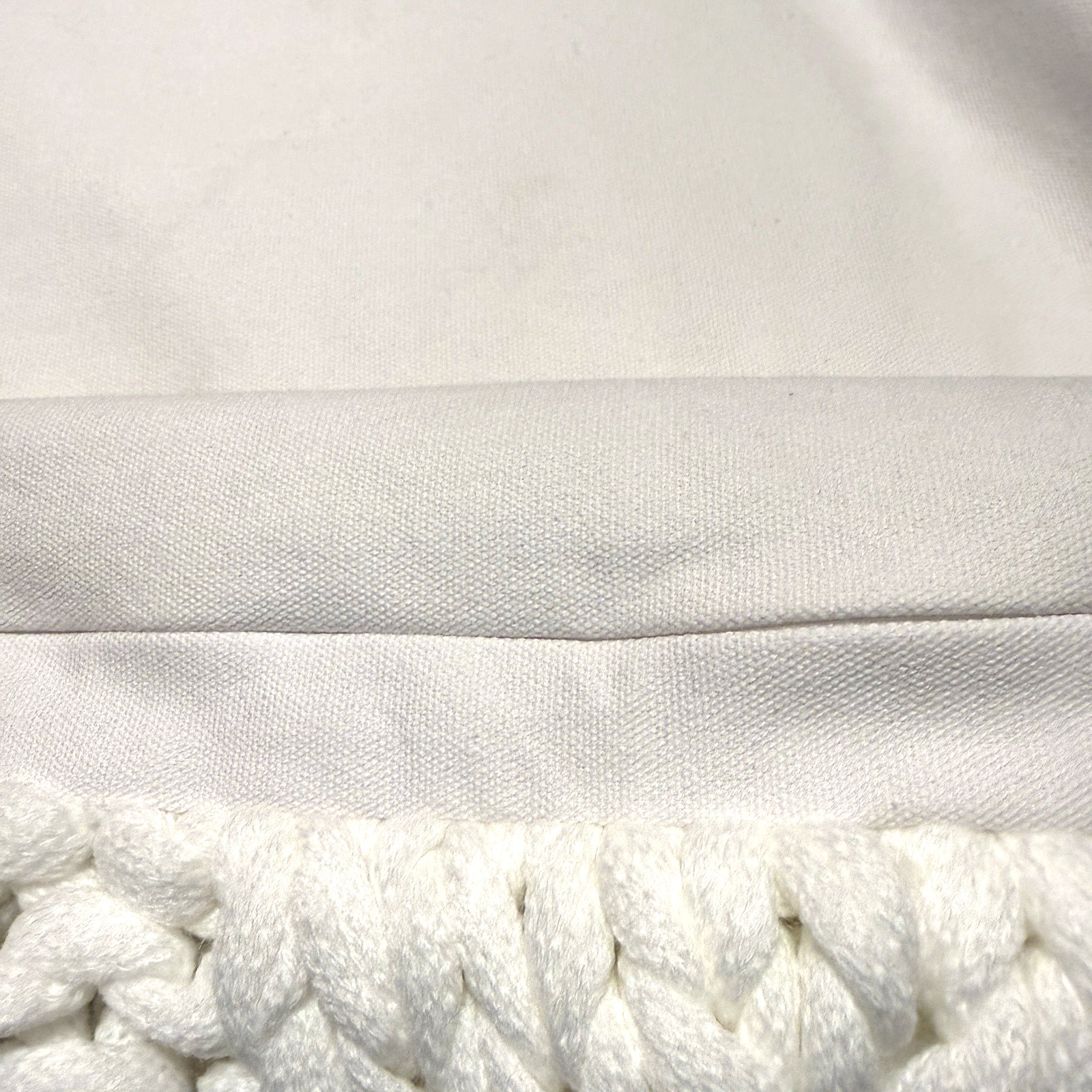 Pottery Barn 24" Cable Knit Accent Pillow Cover Sham Chunky Knit White Zipper