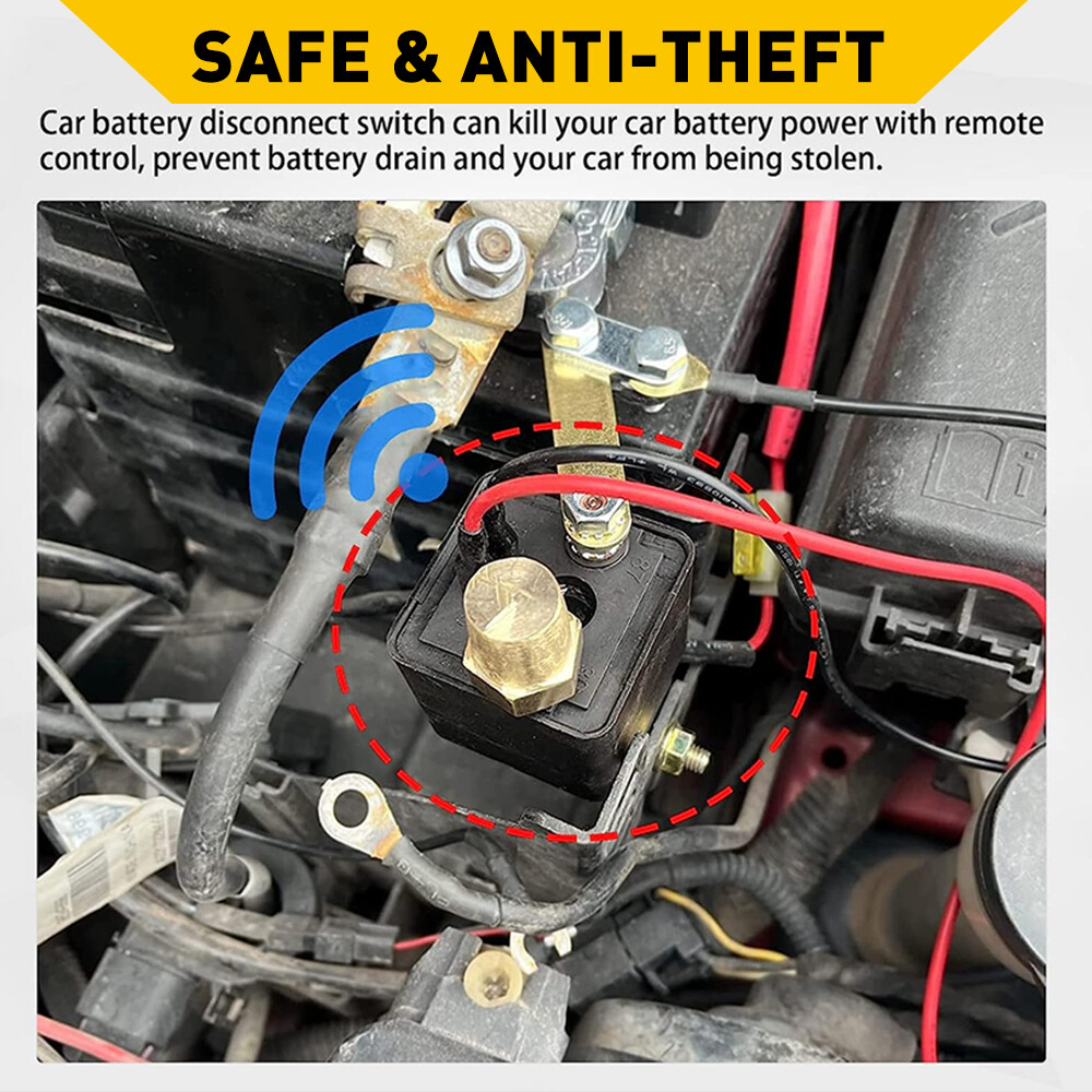 Car Battery Switch Disconnect Power Kill Master Isolator Cut Off Remote Control