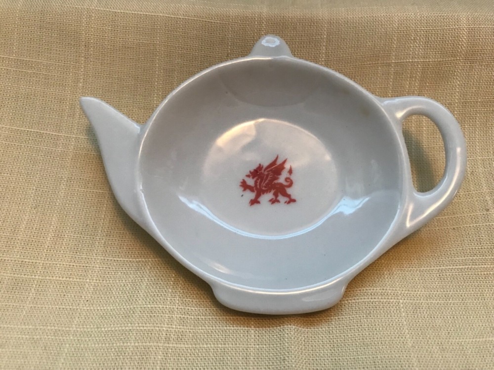 Welsh Dragon ceramic Teabag Holder