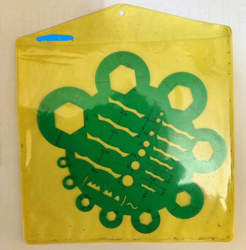 Hellerman Nut & Bolt Template with protective wallet