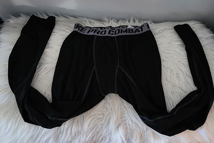 Nike pro combat compression pants black men's large